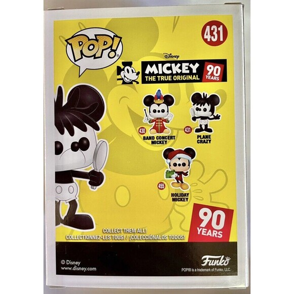 Funko Pop! Disney: Mickey's 90th - Plane Crazy Mickey Toy New With Tags - Picture 4 of 6